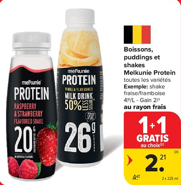 Boissons, puddings et shakes Melkunie Protein 2 x 225 ml