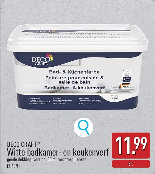 Witte badkamer- en keukenverf
