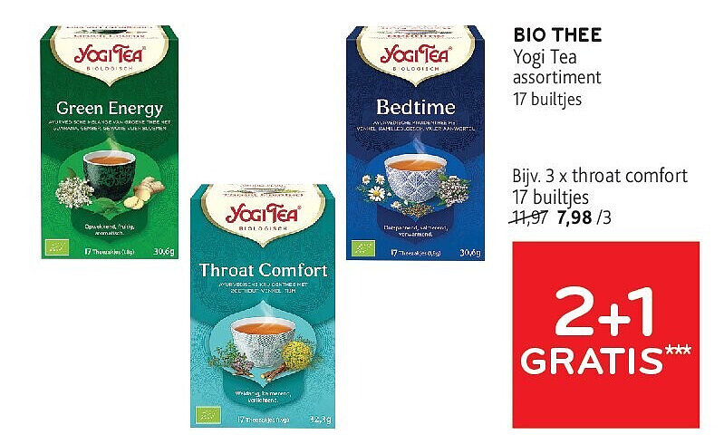 BIO THEE Yogi Tea assortiment 17 builtjes