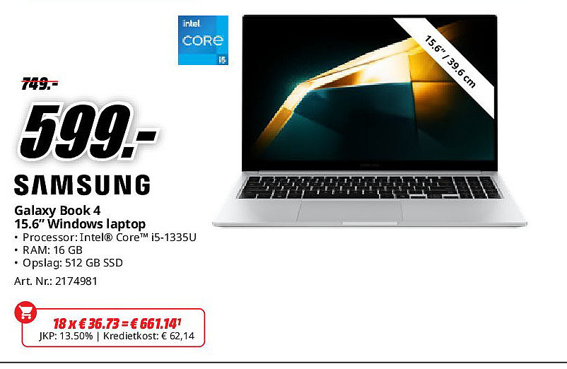 Samsung Galaxy Book 4 15.6” Windows laptop