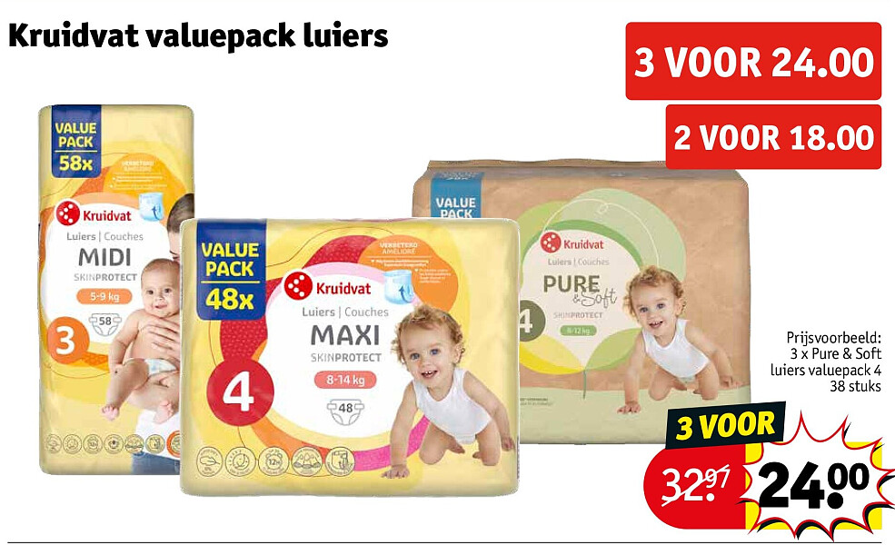 Kruidvat valuepack luiers