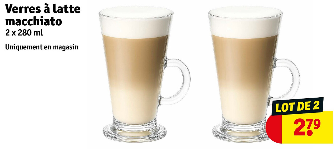 Verres à latte macchiato 2 x 280 ml