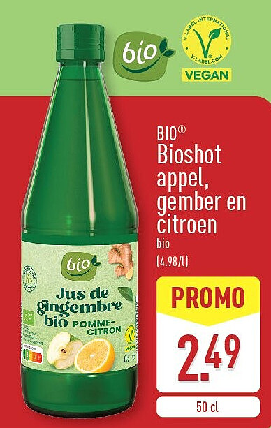 Bioshot appel, gember en citroen