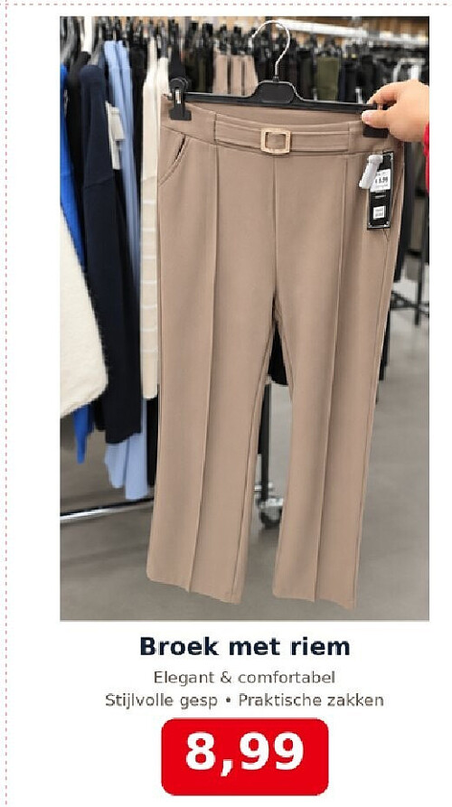 Broek met riem
