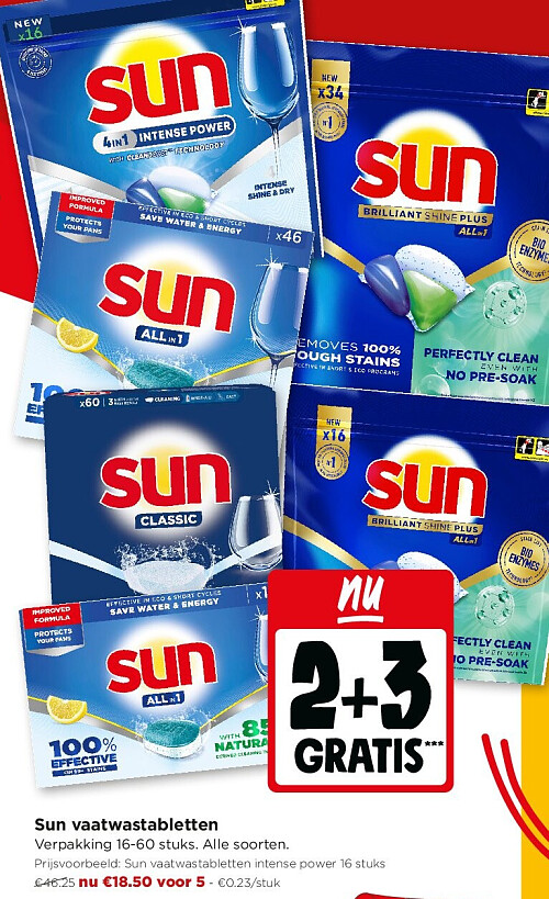 Sun vaatwastabletten