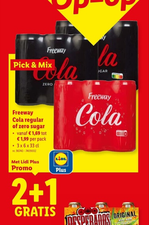 Cola regular of zero sugar