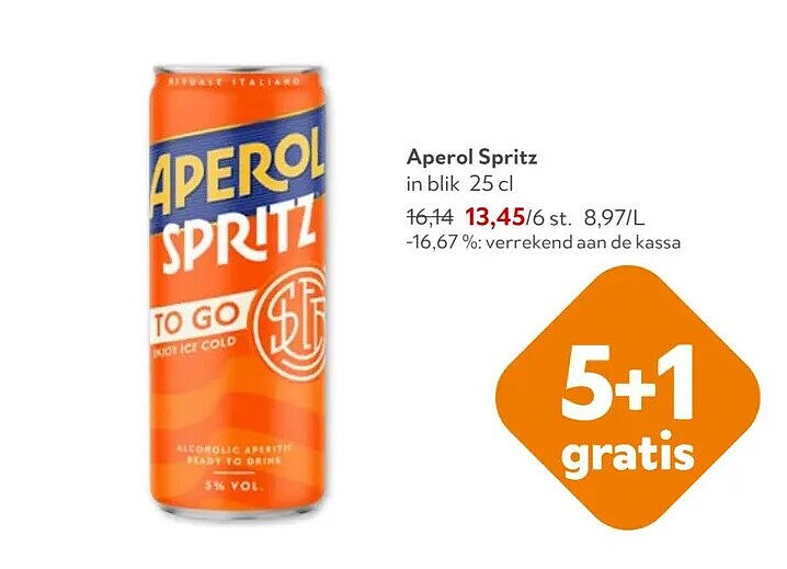Aperol Spritz in blik 25 cl