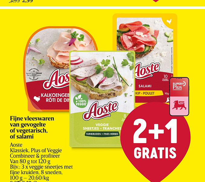 Fijne vleeswaren van gevogelte of vegetarisch, of salami