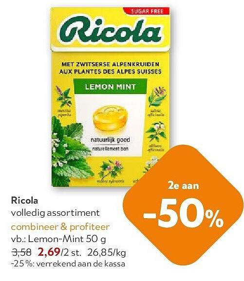 Ricola Lemon-Mint 50 g