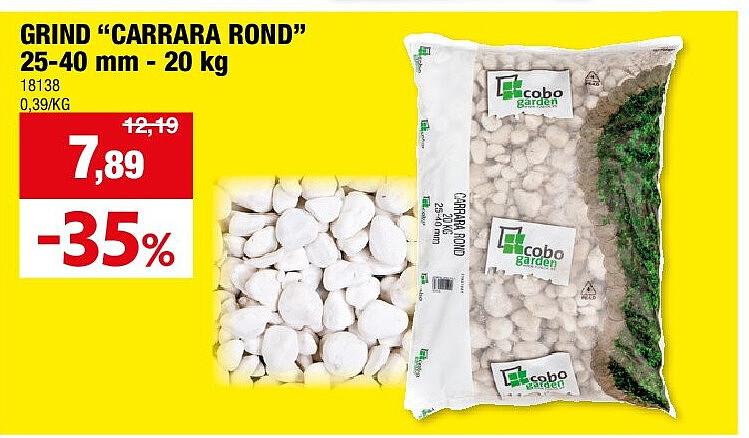 GRIND “CARRARA ROND” 25-40 mm - 20 kg