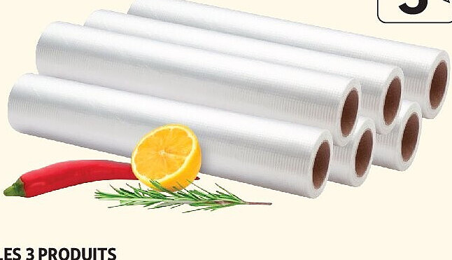 Lot de 2 rouleaux pour appareil à mise sous vide Qilive Q.5996