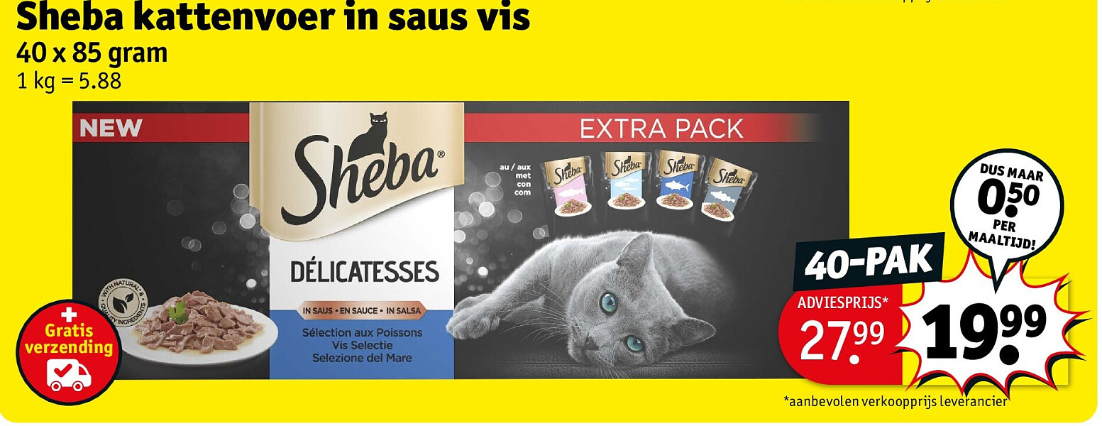 Sheba kattenvoer in saus vis