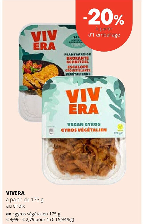 VIVERA gyros végétalien 175 g