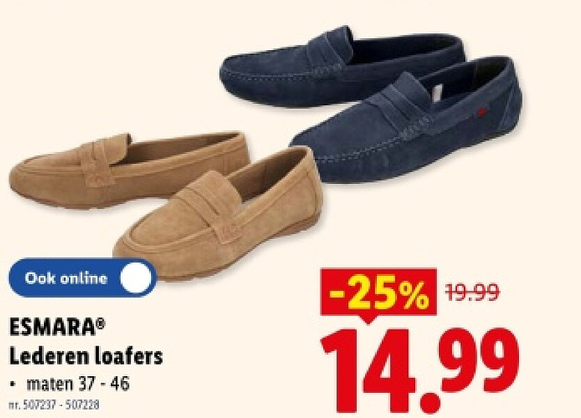 Lederen loafers