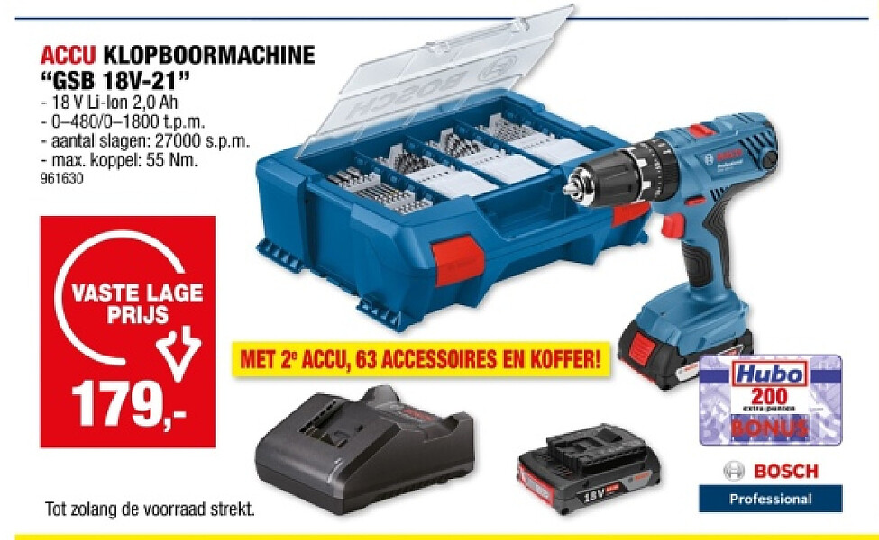 ACCU KLOPBOORMACHINE "GSB 18V-21"