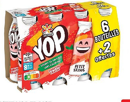 P'tit Yop fraise, lot de 6 x 180 g