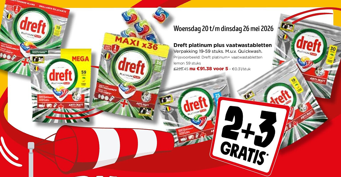 Dreft platinum plus vaatwastabletten