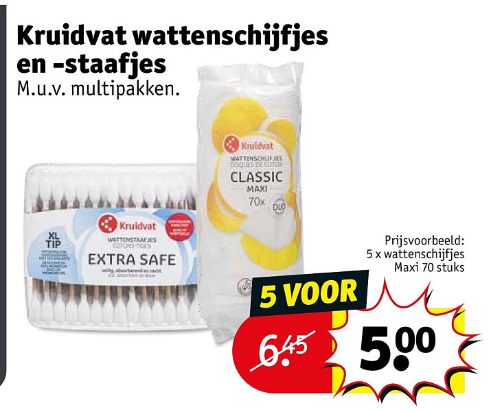 Kruidvat wattenschijfjes en -staafjes
