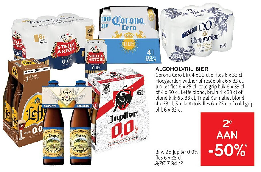 Jupiler 0.0% fles 6 x 25 cl