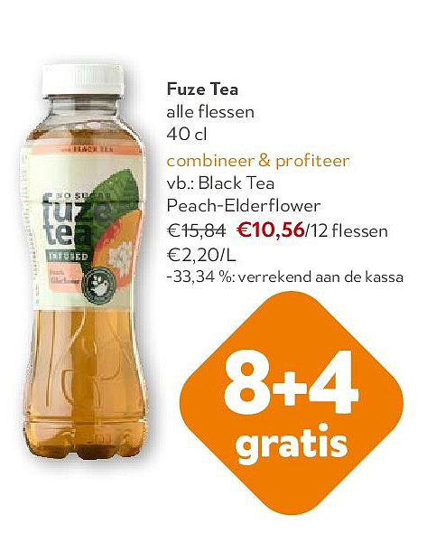 Fuze Tea Black Tea Peach-Elderflower