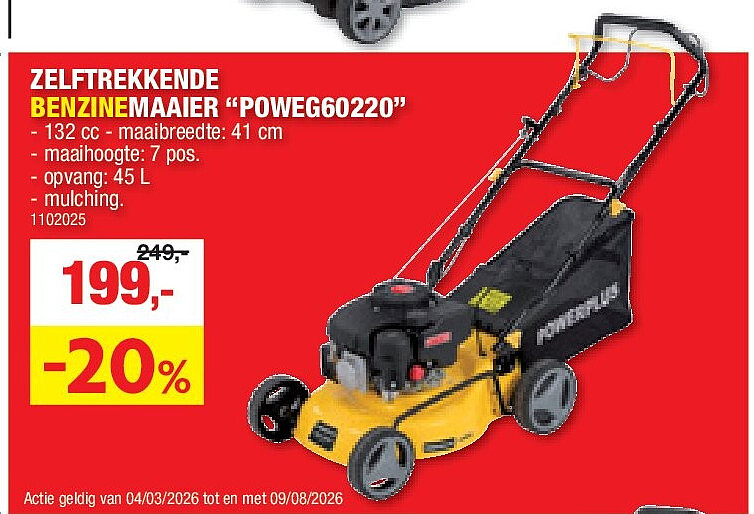 ZELFTREKKENDE BENZINEMAAIER “POWEG60220”