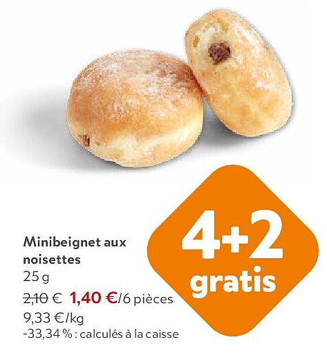 Minibeignet aux noisettes 25 g