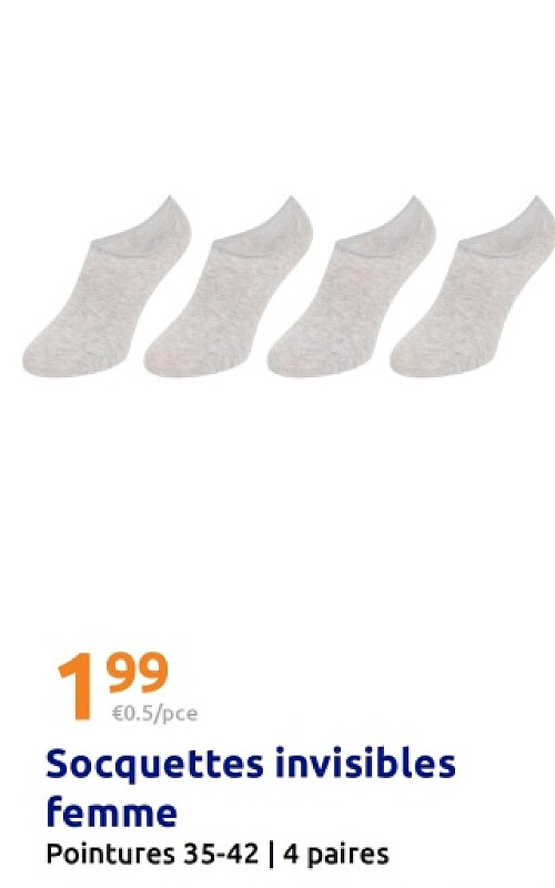 Socquettes invisibles femme
