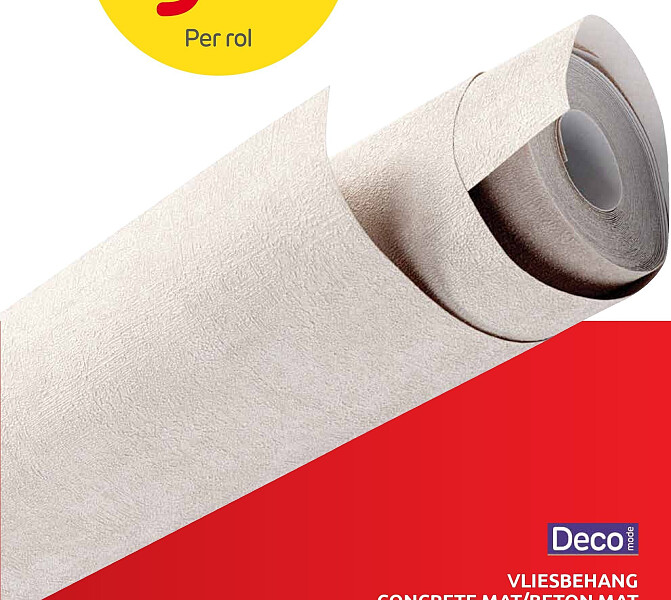 Vliesbehang Concrete Mat/Beton Mat