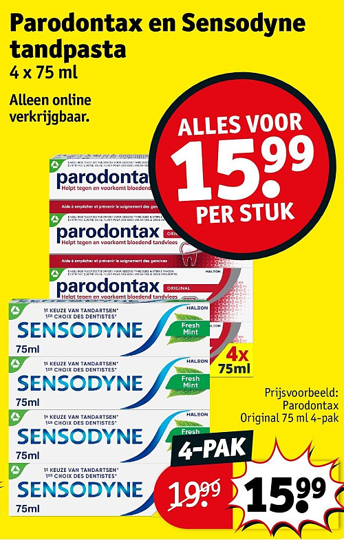 Parodontax en Sensodyne tandpasta