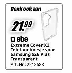 Extreme Cover X2 Telefoonhoesje voor Samsung S26 Plus Transparent