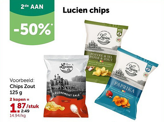 Chips Zout 125 g