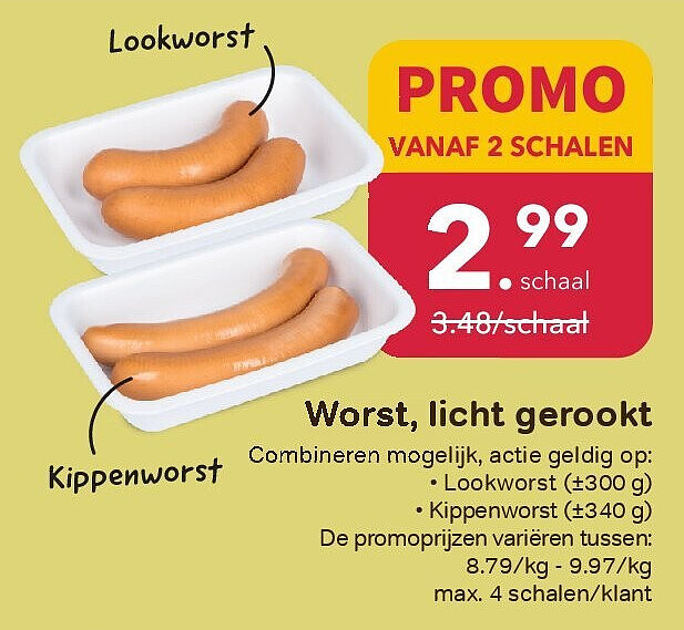 Worst, licht gerookt