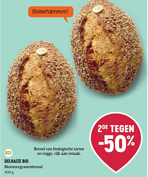 DELHAIZE BIO Biomeergranenbrood