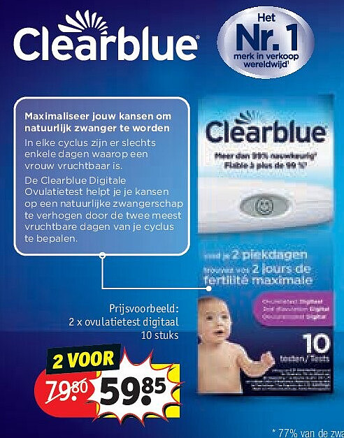 2 x ovulatietest digitaal 10 stuks