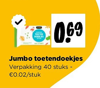 Jumbo toetendoekjes