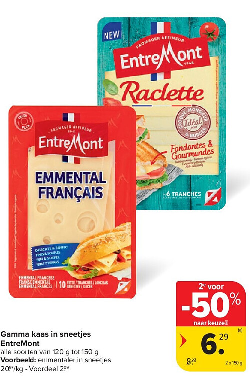 Gamma kaas in sneetjes EntreMont