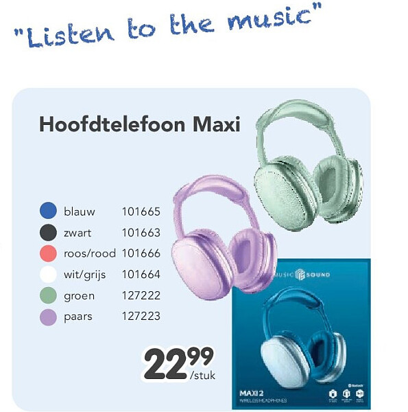Hoofdtelefoon Maxi