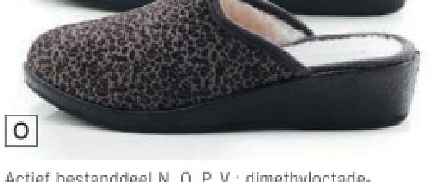 Pantoffel met 2 elastieken opzij grijs dierenprint 98551 - taupe 98550