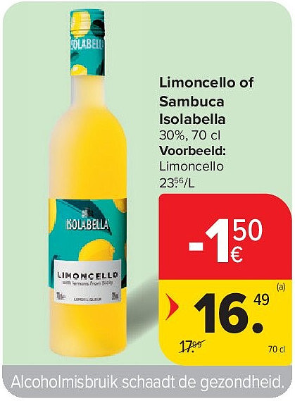 Limoncello of Sambuca Isolabella