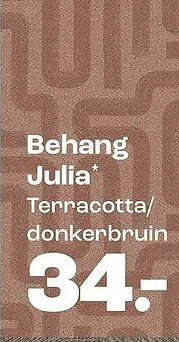 Behang Julia Terracotta/donkerbruin