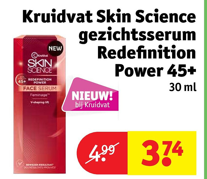 Kruidvat Skin Science gezichtsserum Redefinition Power 45+