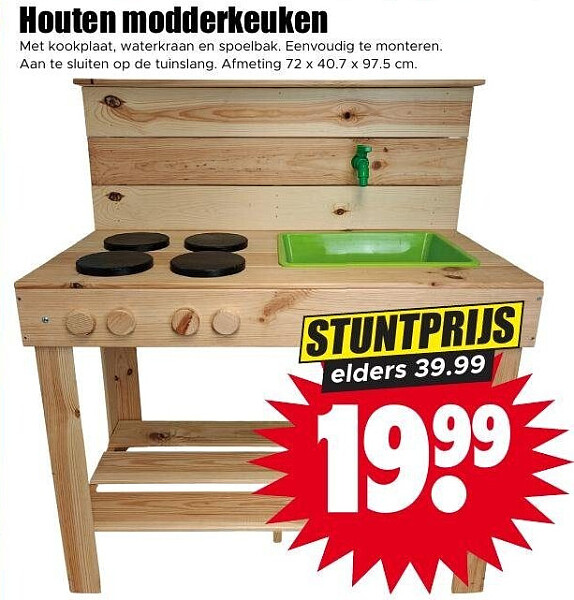 Houten modderkeuken