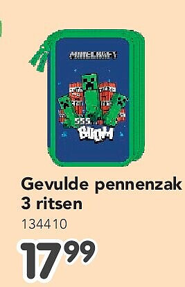 Gevulde pennenzak 3 ritsen 134410