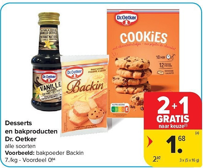 Desserts en bakproducten Dr. Oetker