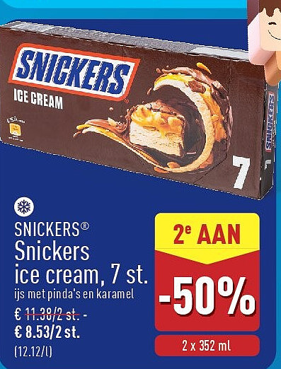 Snickers ice cream, 7st.