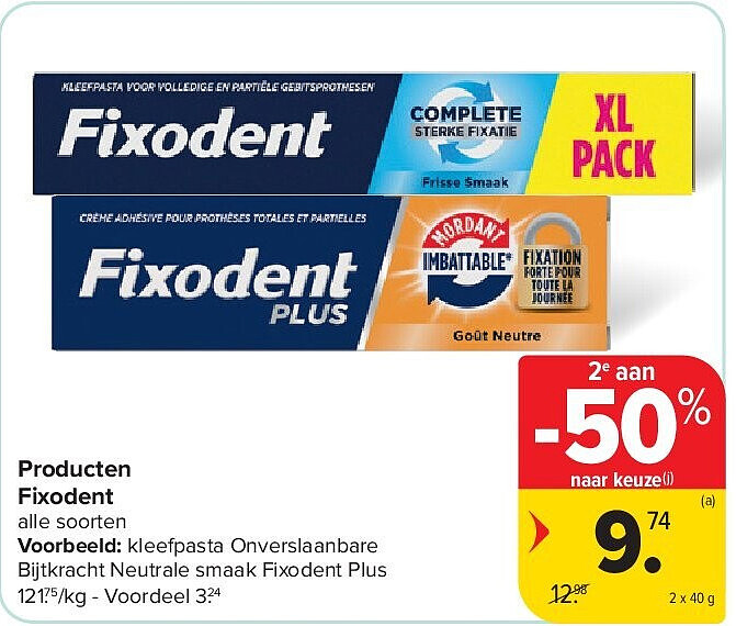 Producten Fixodent