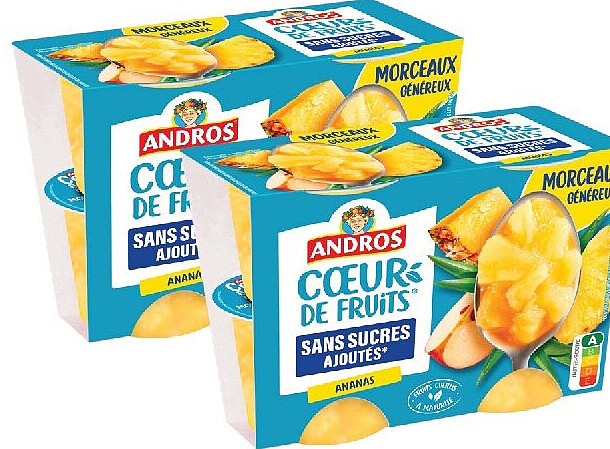 Cœur de fruits sans sucres ajoutés ananas mangue