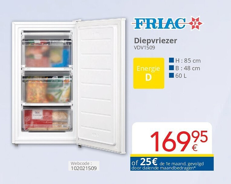 Friac Diepvriezer VDV1509