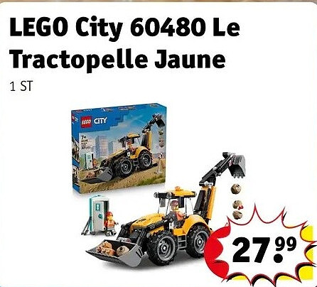 LEGO City 60480 Le Tractopelle Jaune