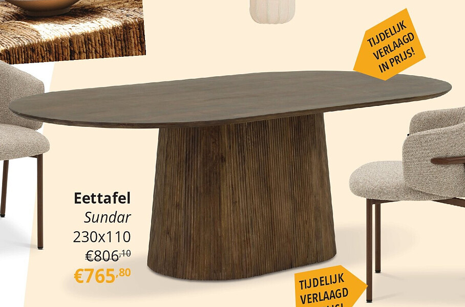 Eettafel Sundar 230x110